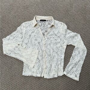 FORE Lace Blouse in Cream
